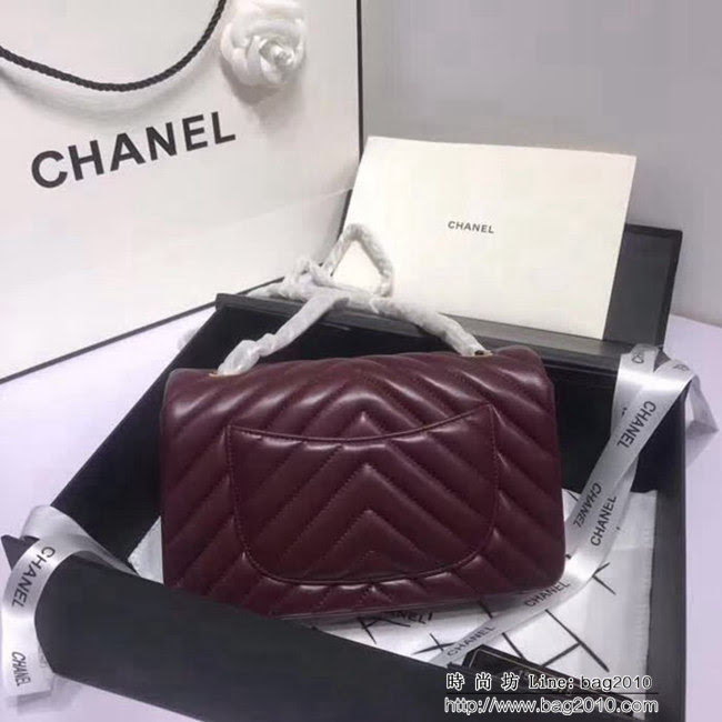 香奈兒CHANEL 升級版V線1116全新經典進口小羊皮 單肩斜挎鏈條包 DSC1920